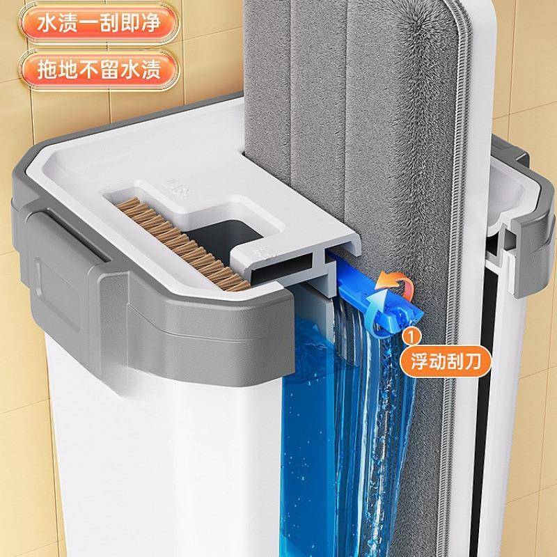 拖把家用一拖净新款平板免手洗拖布桶懒人墩布刮刮乐拖地