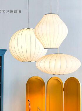 日式装白色吊灯圆形灯笼飞VFY碟艺剧本料布理杀店茶楼饰餐厅书房
