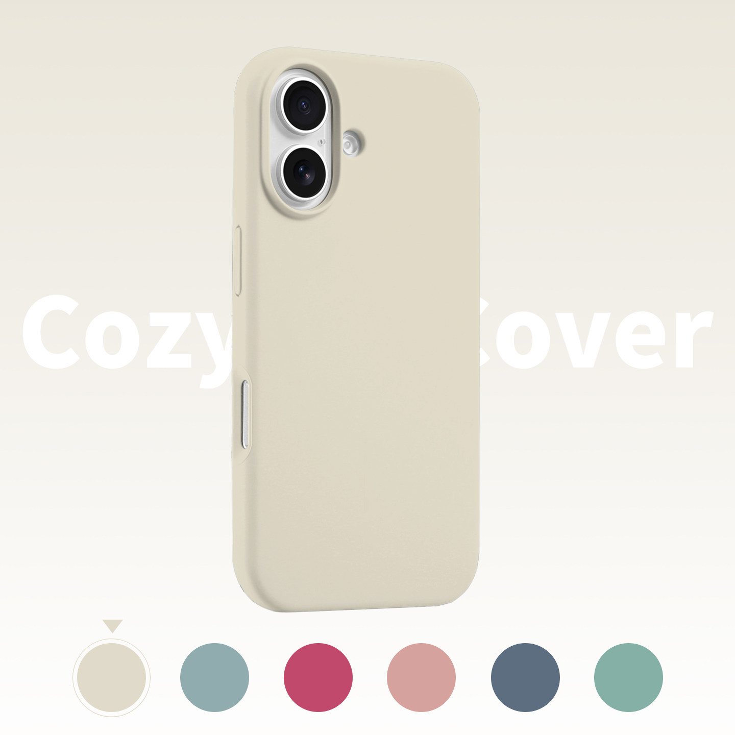 古董白大孔液态硅胶适用苹果16手机壳新款苹果17promax套i