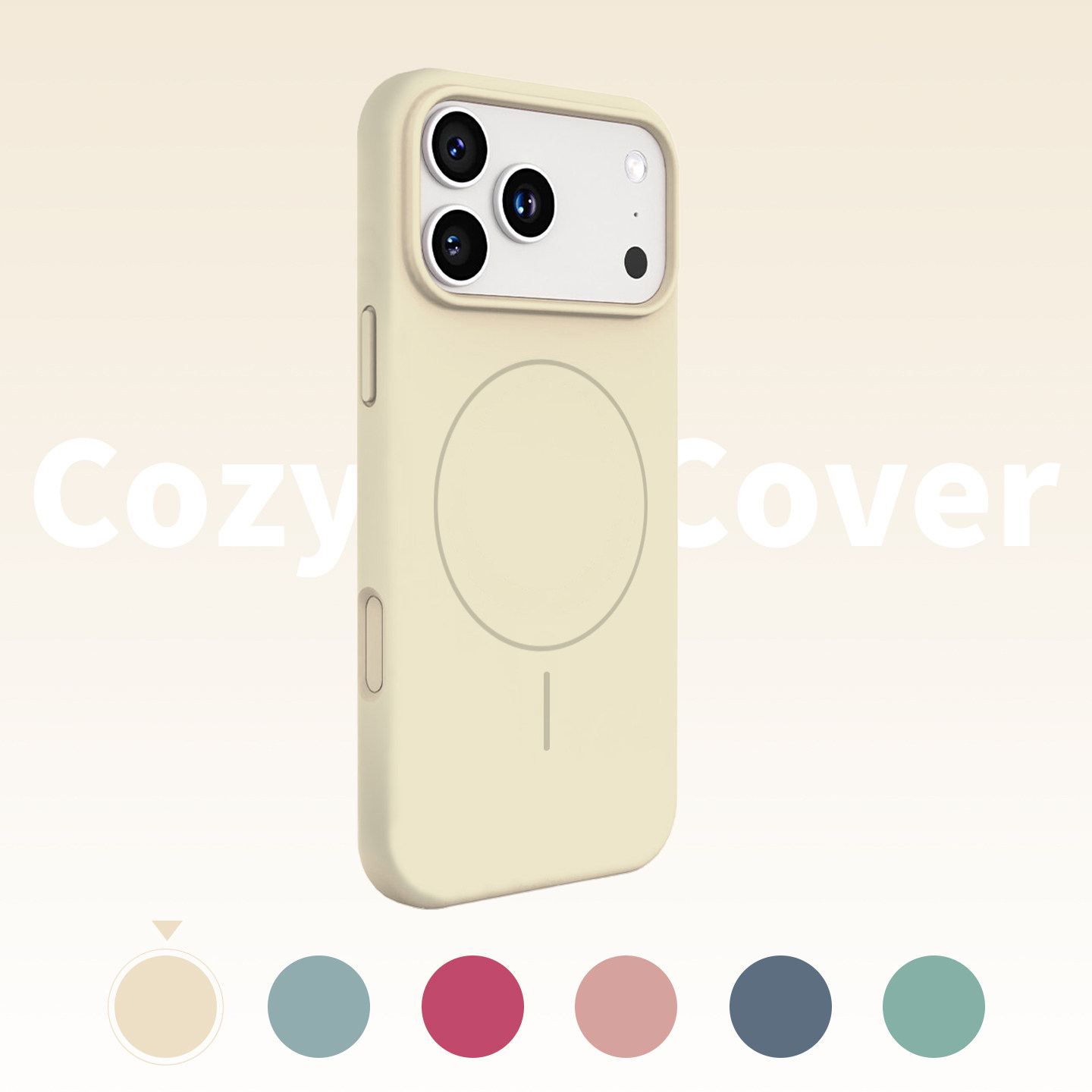 古董白大孔液态磁吸适用苹果16手机壳新款苹果17promax套i