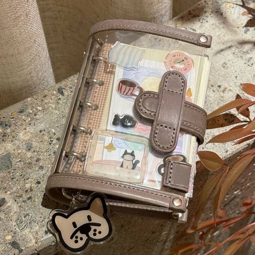 学生简约透明m5活页记事笔记本子