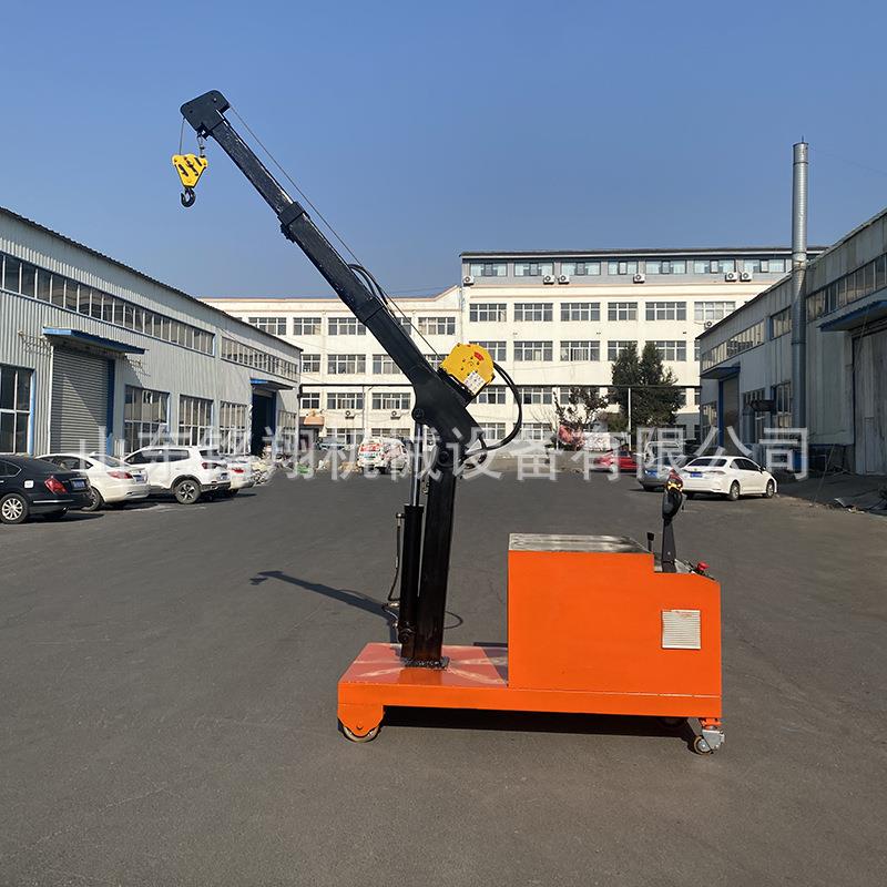 移动式单臂吊车车间用模具工件吊装1吨2吨电动行走液压起重吊机