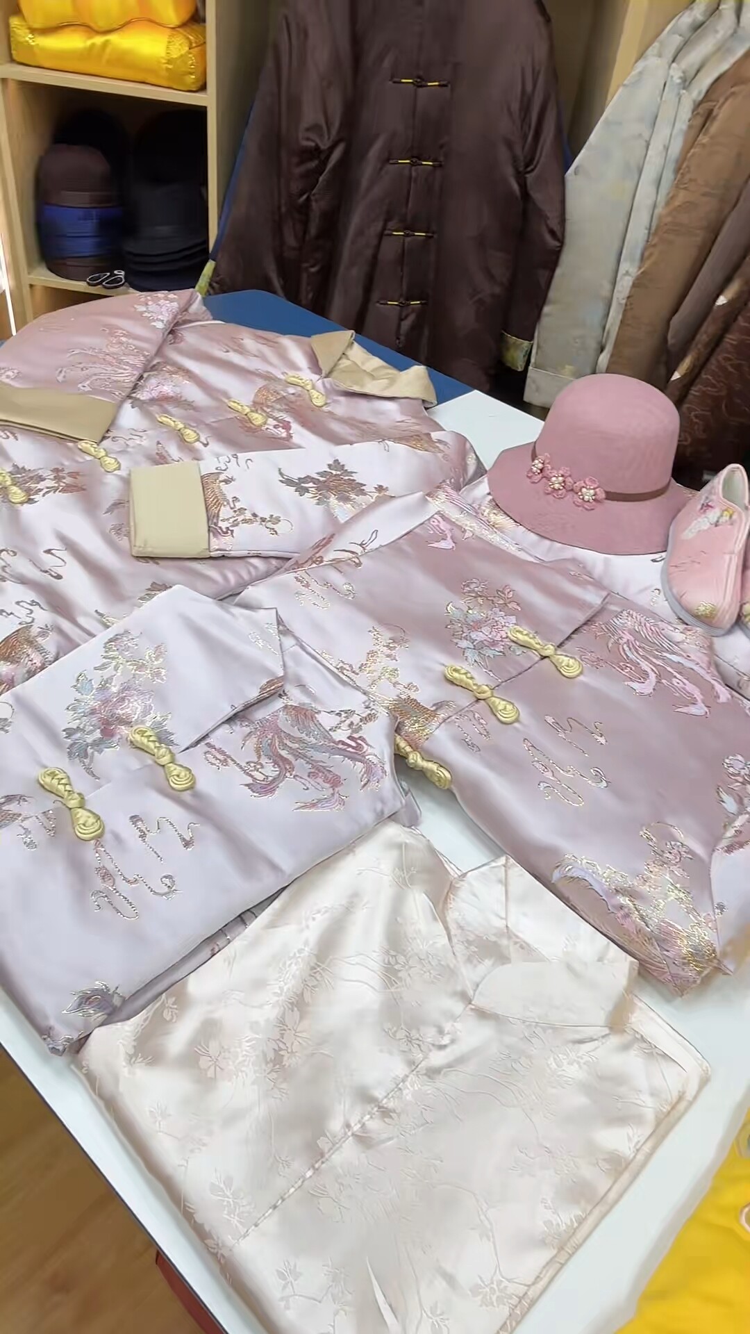 高档寿衣女款真丝提花老人寿服冲喜增福添寿送老衣百年服全套配齐