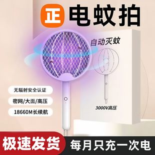 强力家用二合一神器灭蚊灯电蚊子拍苍蝇拍灭蚊拍 电蚊拍充电式