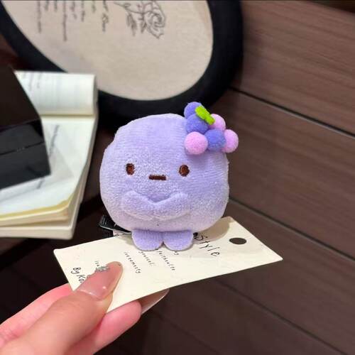 角落生物发卡水果圆子手玉粉圆蓝圆黄圆玩偶送好朋友礼物公仔