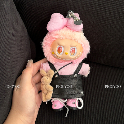 克萝心背带裙labubu17cm挂件娃衣