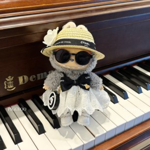 labubu17cm挂件娃衣拉布布小香风蕾丝裙子着替仅娃衣不含娃