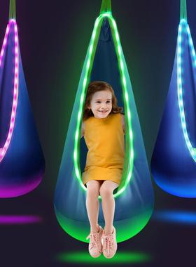 Swing儿童游乐园布袋秋千康复训练室内游乐设备礼物蚕布式吊床