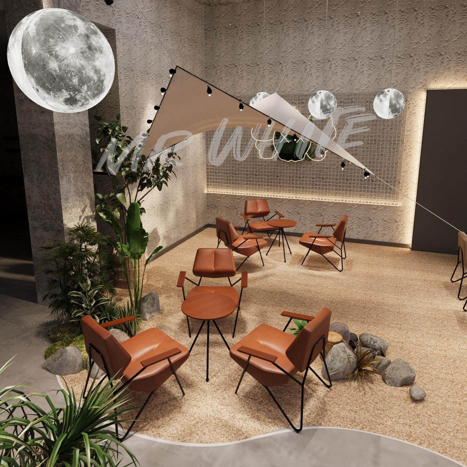 大气咖啡厅奶茶店成套桌椅组合铁艺框架沙发椅休息区小沙发实木