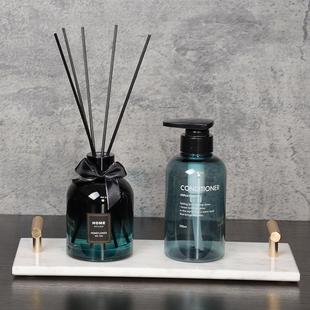 9V7T样板间卫生间摆件简约现代软装 洗漱卫浴用品香薰托盘组合套装