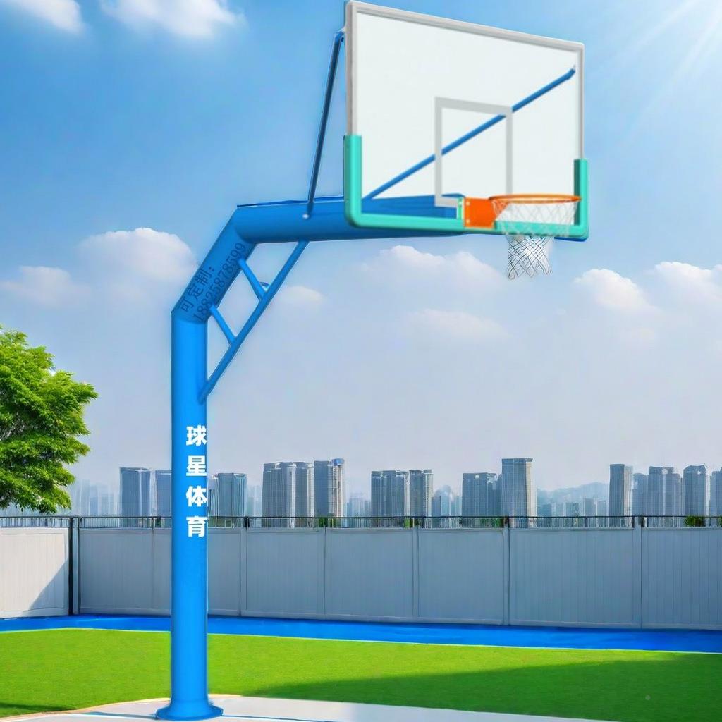 圳东莞球星篮球标准篮架闵行宝山移动深固定式室189内式架户外篮