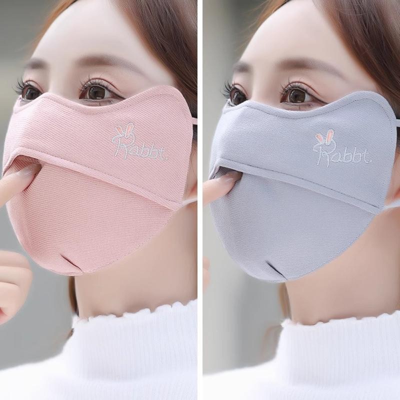 口罩女秋冬季纯棉布3d立体高颜值时尚防风防寒加厚保暖面罩男潮款