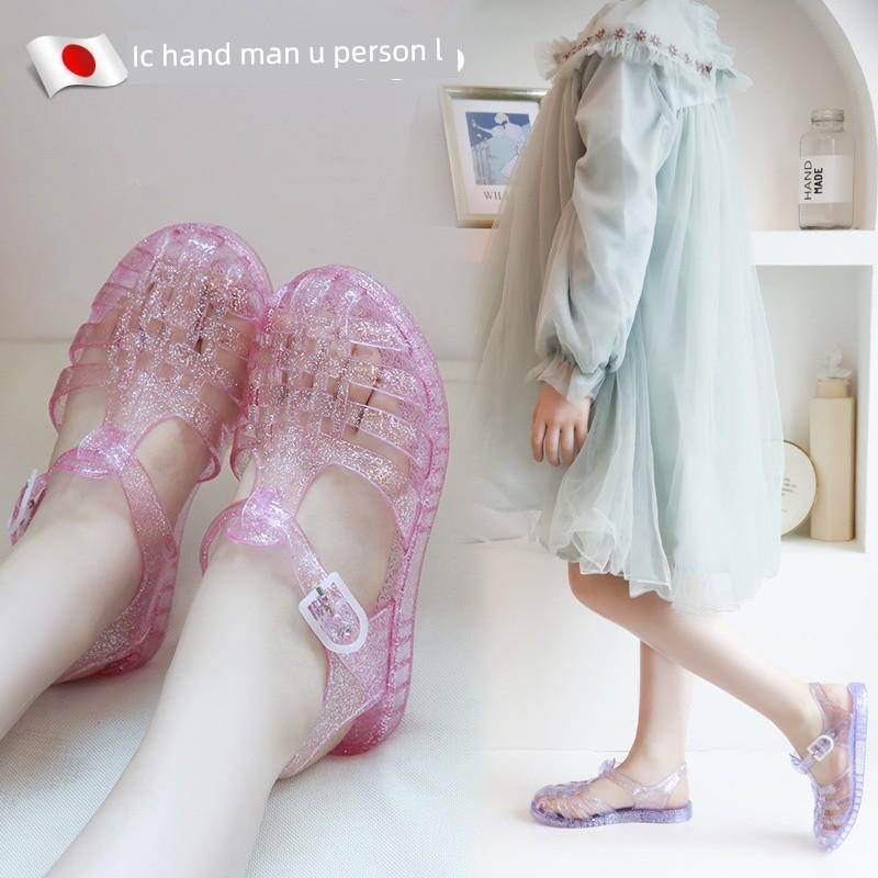 【天猫正品】2025新款女童果冻凉鞋罗马凉鞋夏季百搭中小童洞洞鞋