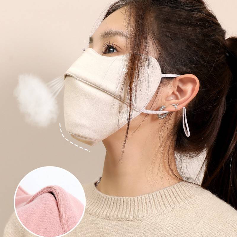 冬季保暖口罩3d立体防风防尘透气保暖女高颜值防寒护下巴眼角面罩