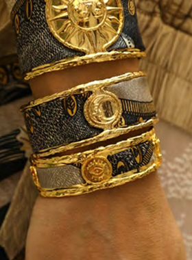 AN-NEE · LUNE 黑色 波希米亚 2cm 丝巾手镯［法国设计师］