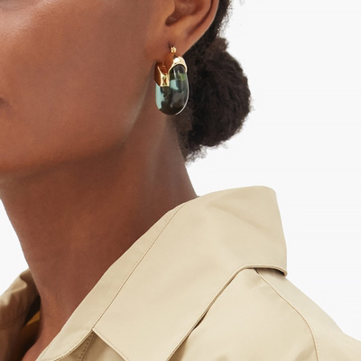 Lizzie Fortunato · Organic Hoops 森林绿 耳环［美国设计师］