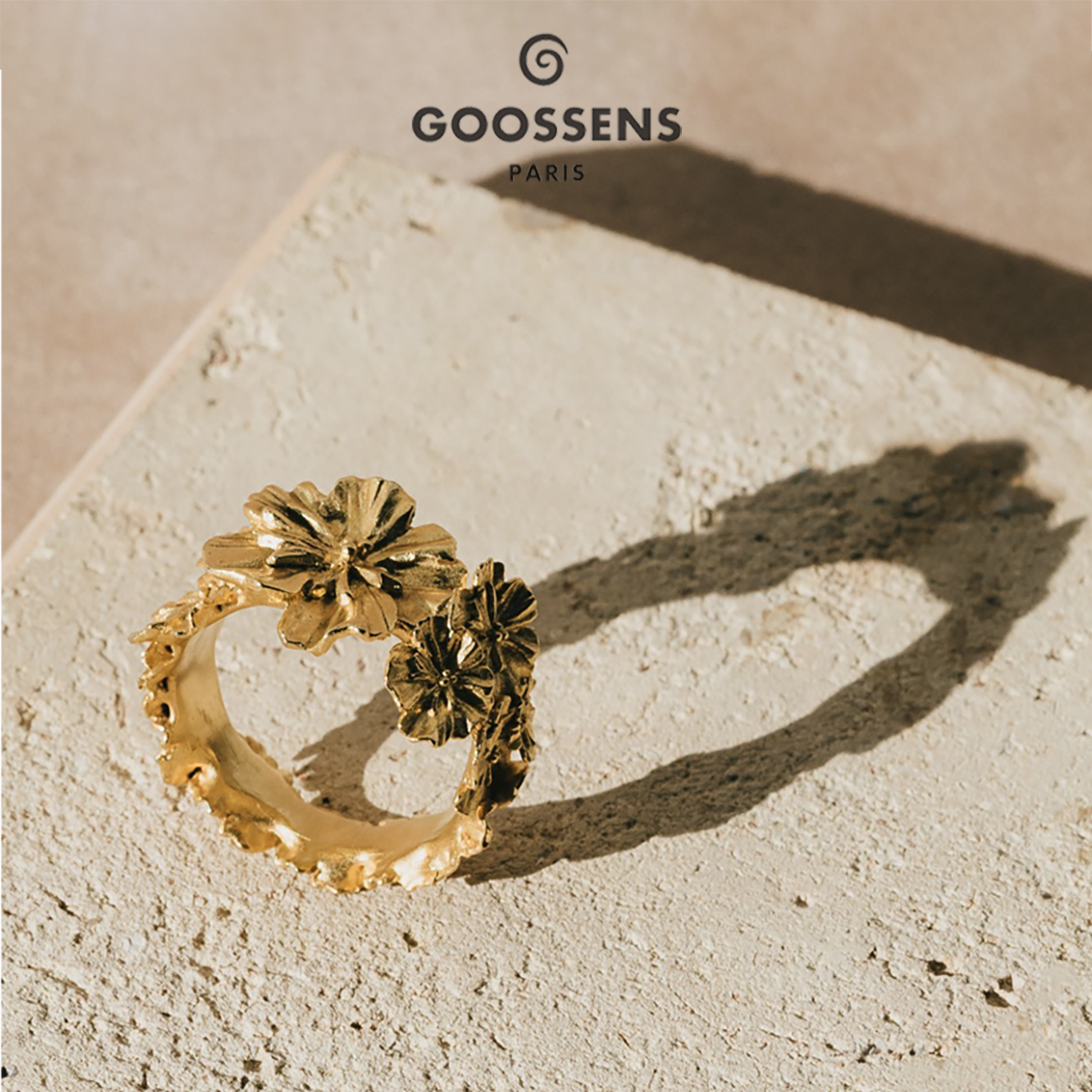 Goossens虞美人24K金女士戒指