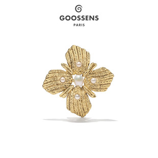Circe系列 Goossens 金色贝壳淡水珍珠高级感胸针［法国设计师］