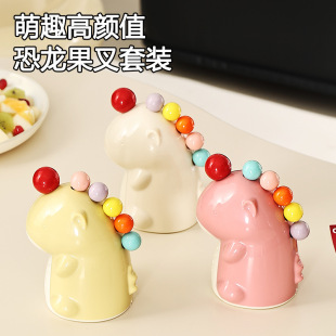 饰工艺品生日礼物 独角兽水果叉可爱叉子创意摆件高级感小众桌面装