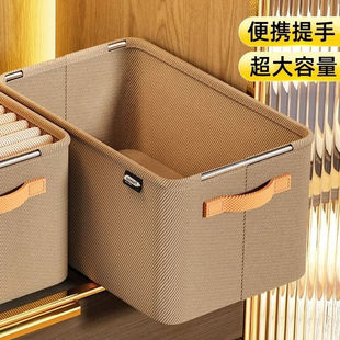 衣服收纳盒带钢架衣服整理箱衣柜内置收纳盒家用万能收纳盒 折叠式