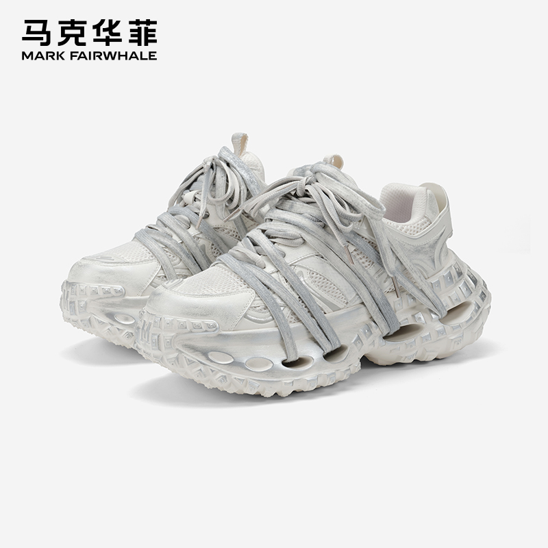 马克华菲老爹鞋男女款冬季新款男鞋情侣鞋厚底增高运动休闲鞋子男