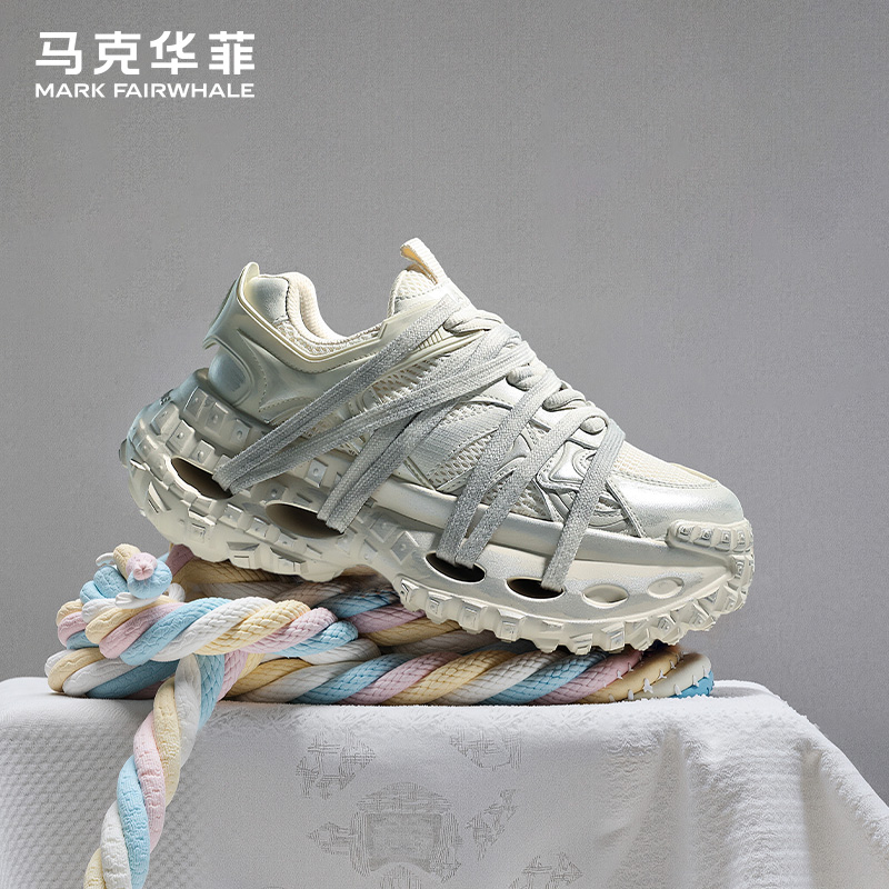 马克华菲轮胎鞋增高厚底老爹鞋女