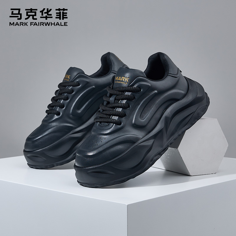 马克华菲男鞋2025新款增高老爹鞋