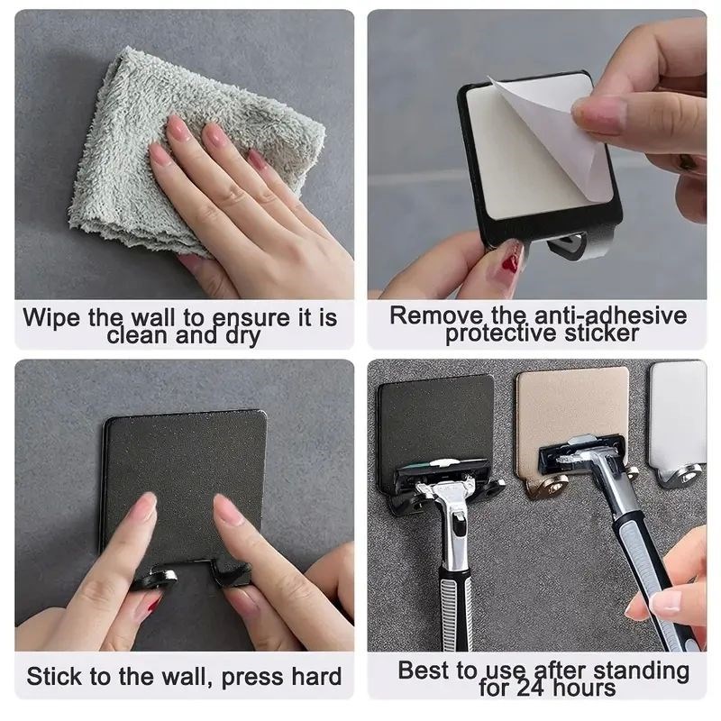1pc Punch-free Razor Holder, Storage Hook, Space Alumin.um M