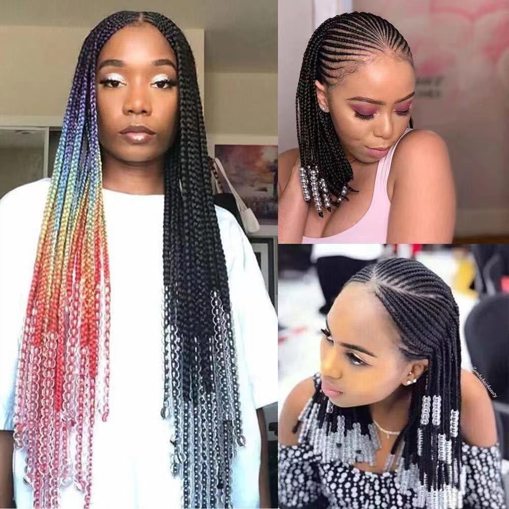 50pcs 12mm Resin Hair Beads 6mm Big Hole Dreadlock Beads For