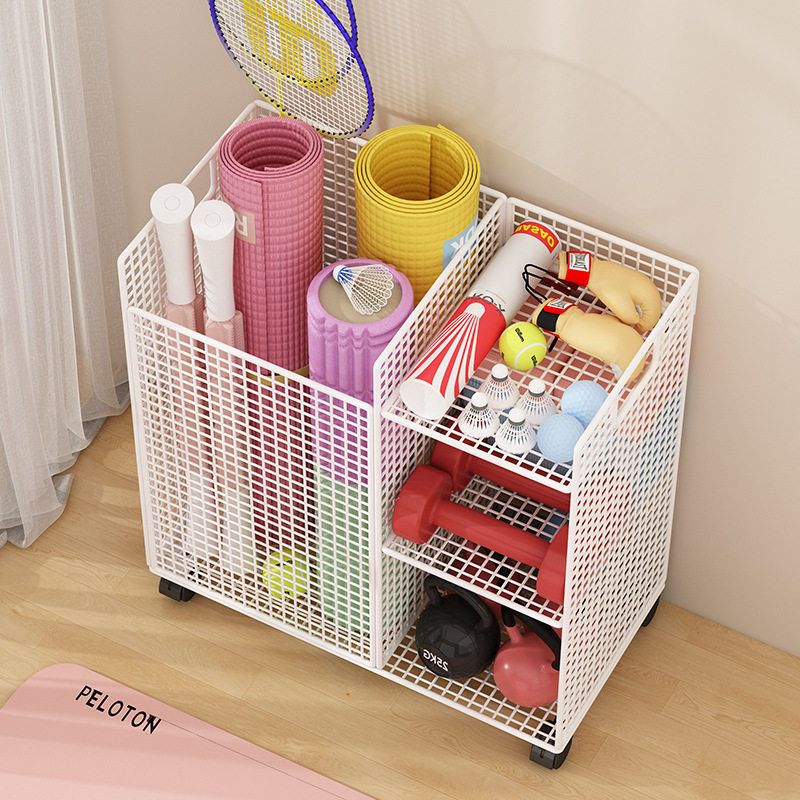 瑜伽垫收纳筐健身器材收纳运动器械收纳篮家用放羽毛球拍夹缝移动,收纳整理,运动器材收纳用具,淘宝优惠券,粉丝福利购,淘宝优惠卷