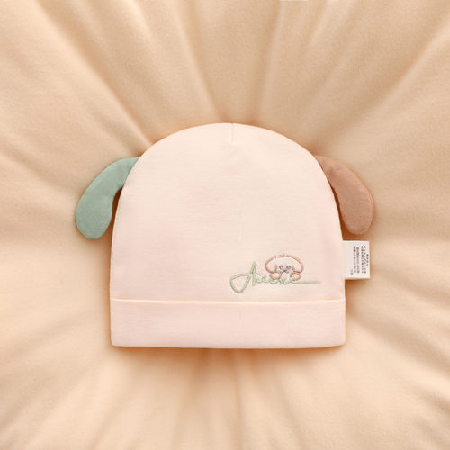 0-3个月新生婴儿帽子春秋款棉男女宝宝冬季夹棉胎帽囟门帽