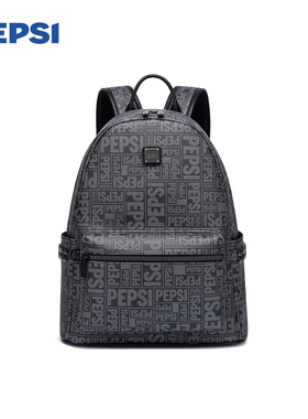 Pepsi/百事大容量休闲时尚双肩包男旅行出游通勤皮质背包女防泼水