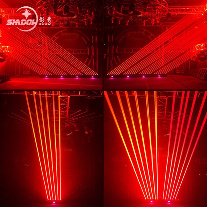 灯眼单红激光f灯摇头镭射灯酒头全彩线条扫描六6吧清吧KTV舞台灯