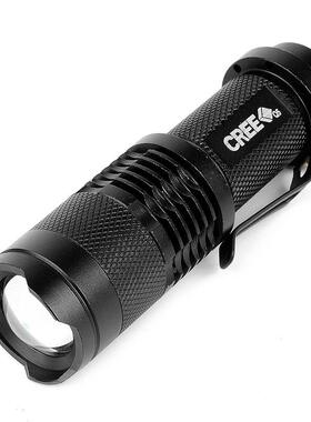 跨境LED调焦强光迷你手电筒SK68充电礼品强光户外便携手电筒