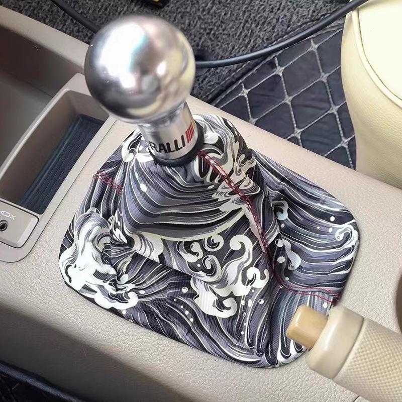 JDM和风防尘套复合布艺个性防尘罩跨境热销日系浮世绘挡把套通用