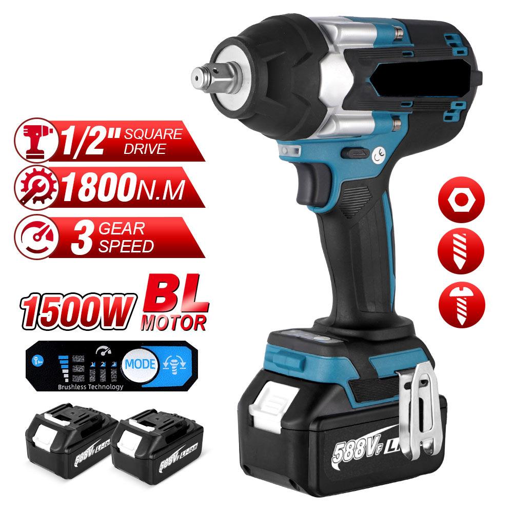 速卖通爆款无刷冲击电动扳手锂电池架子工木工汽修工具1000大扭力