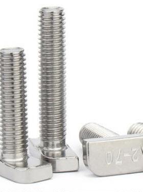 tNIT型螺丝0T型螺栓铝型材光伏槽用方头螺丝带齿M8 3锈4不厂钢家