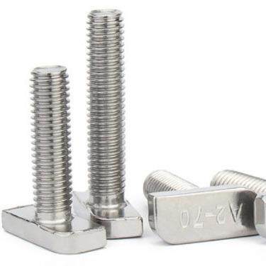 tNIT型螺丝0T型螺栓铝型材光伏槽用方头螺丝带齿M8 3锈4不厂钢家