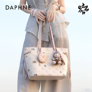 Daphne 达芙妮大号可爱单肩包甜美风斜挎包女士通勤托特包包25010