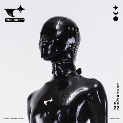 VVISAGE｜乳胶禁锢头套高订眼罩口罩颈环全包latex胶衣配件RR胶片