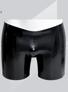 JUNTO JOLT男士乳胶露臀平角内裤 latex英国4D RR胶片 JJ胶cos服