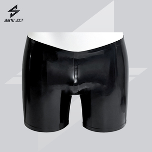 JUNTO JOLT男士乳胶露臀平角内裤 latex英国4D RR胶片 JJ胶cos服