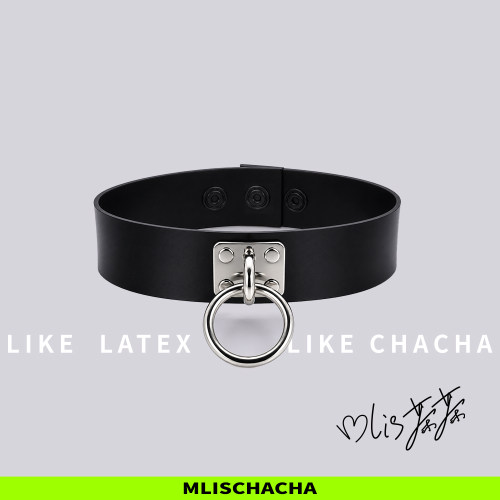 MLISCHACHA-mlis茶茶定制乳胶O环牵引项圈马来胶片latex时尚