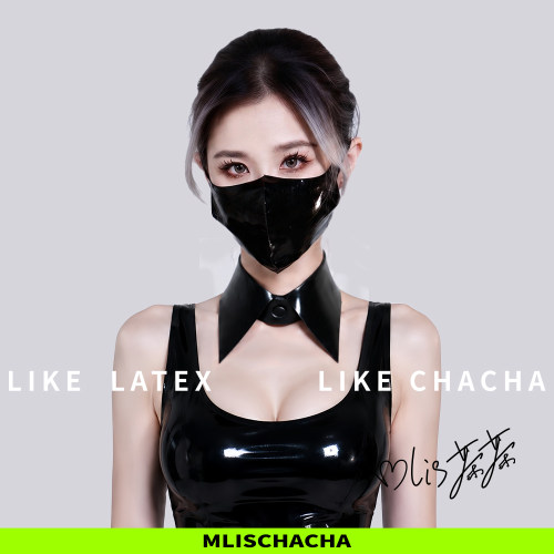 MLISCHACHA-mlis茶茶定制乳胶领圈项圈可锁马来胶片latex时尚