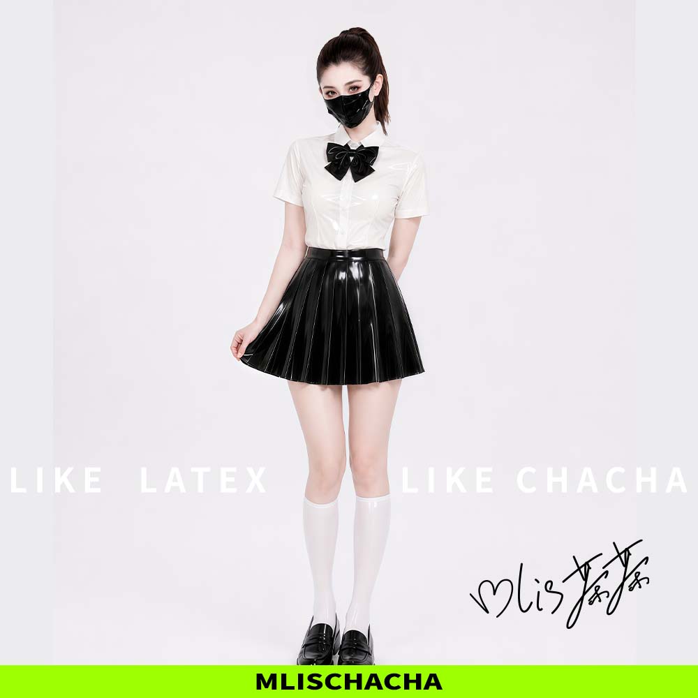 MLISCHACHA-mlis茶茶乳胶cos学院风套装定制马来胶片latex时