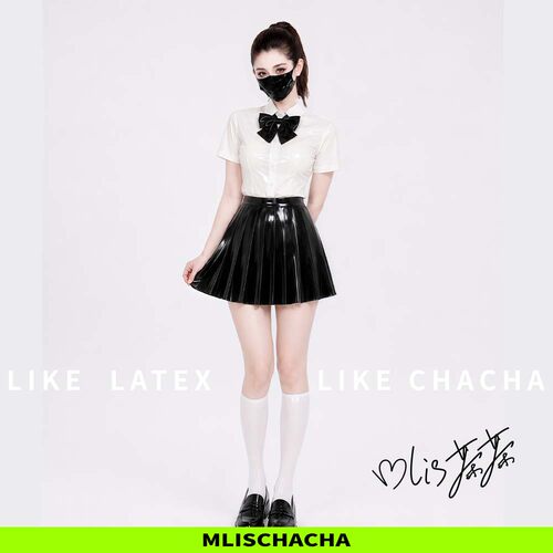 MLISCHACHA-mlis茶茶乳胶cos学院风套装定制马来胶片latex时