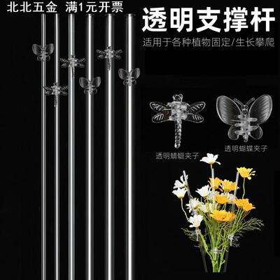 蝴蝶兰透明支架杆支撑管子植物固定支架管花卉防倒插杆透明塑料管