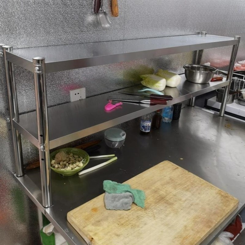 不锈钢货a架三两层奶茶店台上架工作台台面立架货架操作台上置物