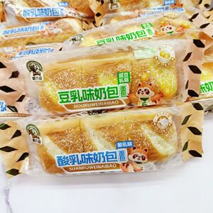 -潮六叔豆乳味芝士肉松味奶包软面包儿童学生宿舍休闲早餐点心饱
