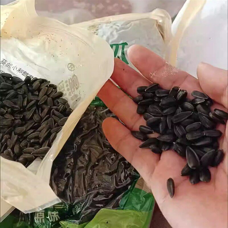 -脆小黑内蒙古黑珍珠小油葵毛嗑葵花籽小瓜子炒货瓜子原味五香